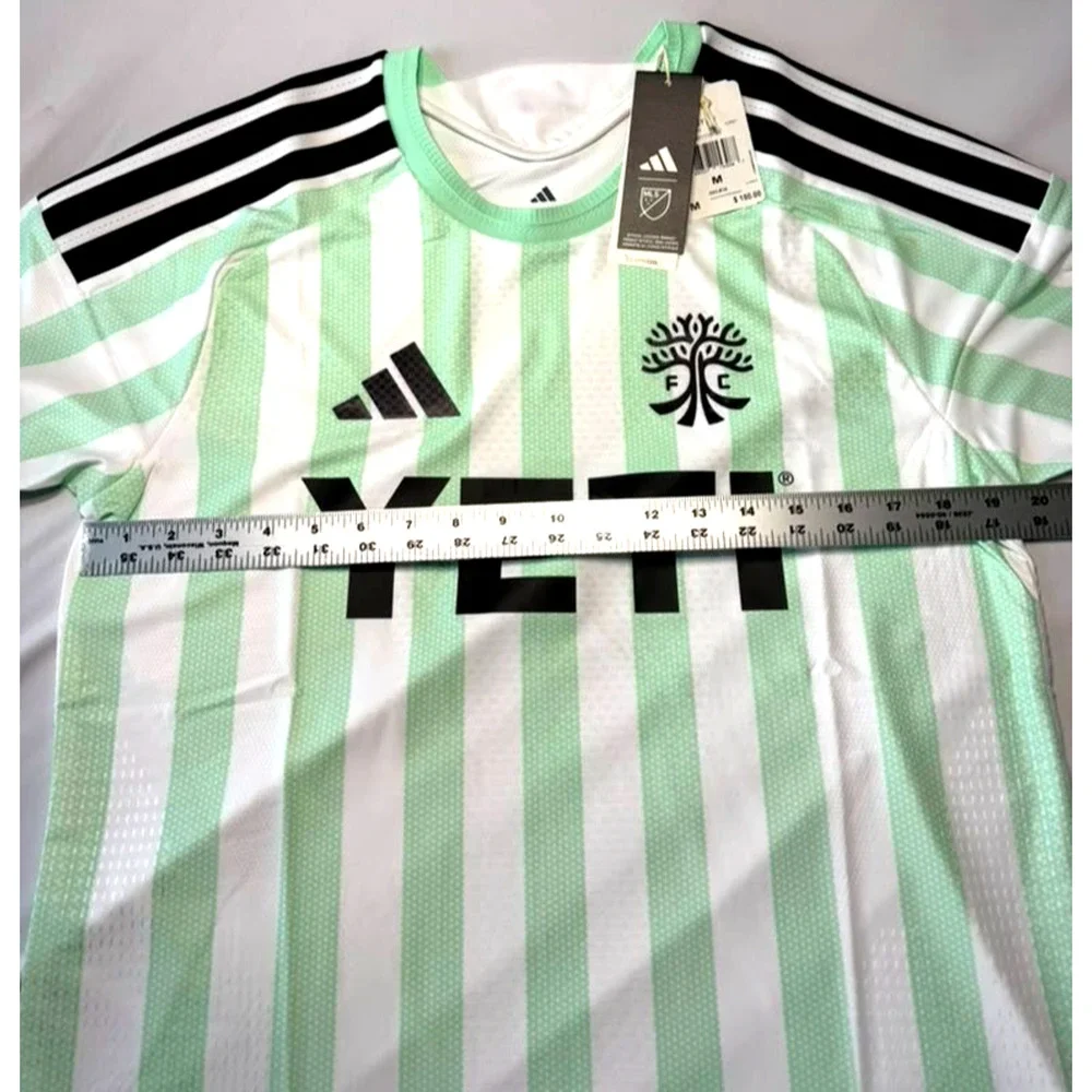 New Adidas Austin FC Soccer Jersey Men’s Size Medium White/Light Green With Tags